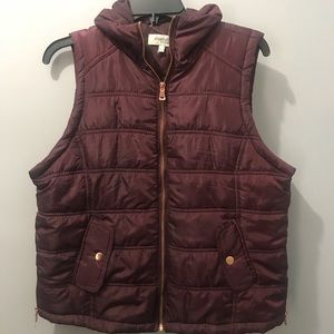 Charlotte Russe Burgundy Polyester Vest, Size XL